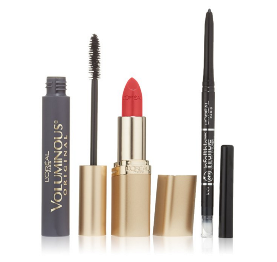 L'Oreal Paris Icons Makeup Kit, with Voluminous Mascara, Infallible Liner and Colour Riche Lip, Only $9.99