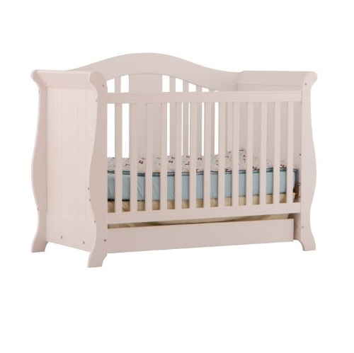 Stork Craft Vittoria 3-in-1 Fixed Side Convertible Crib, White, Only $169.40, You Save $166.60(50%)
