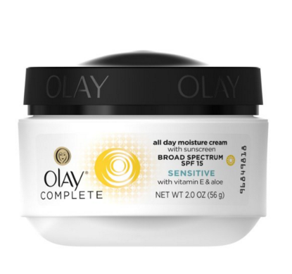 Olay Complete All Day Moisture Face Cream with Sunscreen, Sensitive Skin 2.0 fl. oz. (Pack of 3), Only $14.93