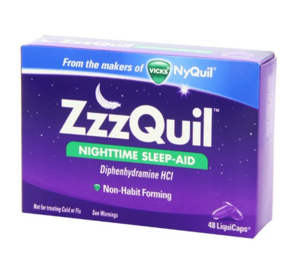 ZzzQuil Nighttime Sleep Aid Liquicaps 48 Count, Only $9.30, Free Shipping