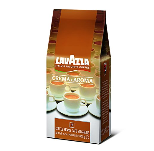 史低价！Lavazza Creama e Aroma 咖啡豆，2.2 磅，原价$31.20，点击coupon后仅售$12.58，免运费！