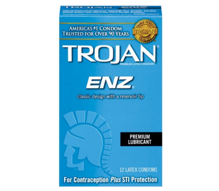 Trojan-enz Condom ENZ Lubricated 战神润滑系列安全套,12个装，现仅售$5.67,免运费！