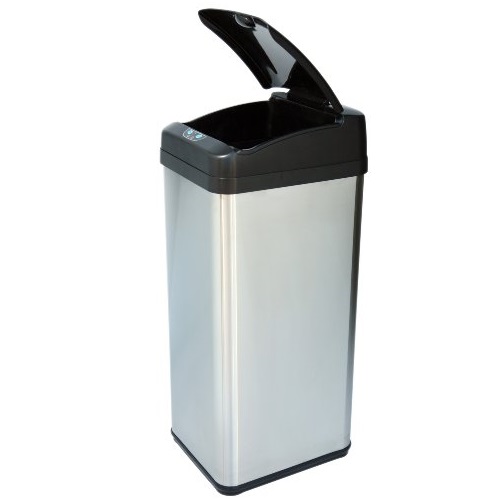 iTouchless 感应式 除臭 不锈钢垃圾桶，13加仑，现仅售$69.99  ，免运费