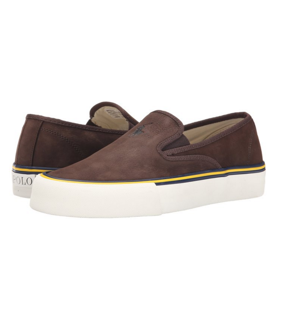Polo Ralph Lauren Men's Mytton Fashion Sneaker, Dark Brown, 9 D US, Only $28.68, You Save $50.32(64%)