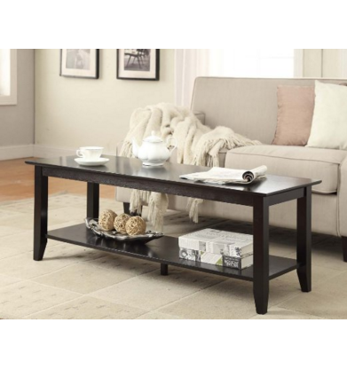 Convenience Concepts American Heritage Coffee Table with Shelf, Black, Only $76.50, You Save $77.18(50%).Free Shipping