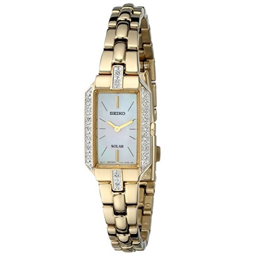 Seiko Women's SUP236 Dress Solar Gold-Tone Watch, Only $141.95, free shipping