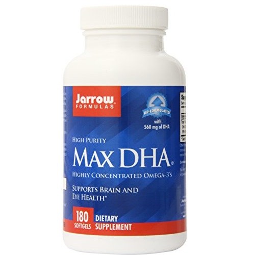 Jarrow Formulas杰诺 高纯度 多烯鱼油胶囊Max DHA，现仅售$15.54，免运费
