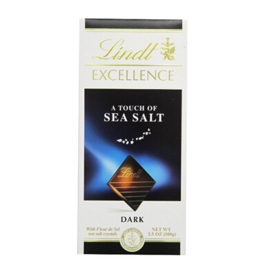 Lindt Excellence A Touch of Sea Salt Dark Chocolate Bar, 3.5-Ounce Packages  $1.07