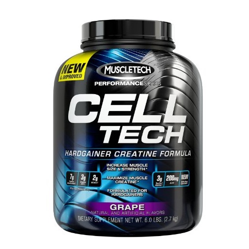 MuscleTech Cell Tech, Hardgainer Creatine Formula,Grape, 5.95 lbs (2.70kg), Only $22.93, free shipping