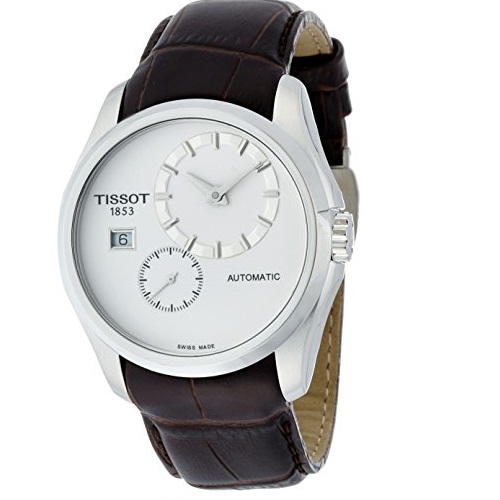 TISSOT Couturier Automatic Silver Dial Brown Leather Men's Watch Item No. T0354281603100, only $289.00, free shipping