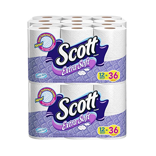 Scott Extra Soft Bath Tissue Mega Roll, 12 Count (Pack of 4), Only $28.29, free shipping after clipping coupon and using SS