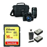 Canon EOS Rebel T5 Digital SLR Camera with EF-S 18-55mm IS II + EF 75-300mm f/4-5.6 III Bundle + Memory Card and Battery $429 FREE Shipping