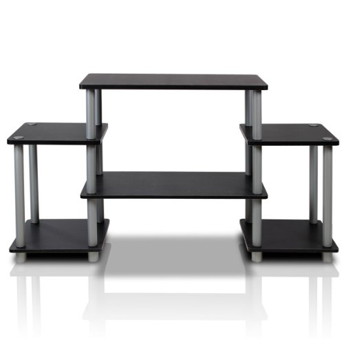 Furinno 11257BK/GY Turn-N-Tube No Tools Entertainment TV Stands, Black/Grey, Only $21.78
