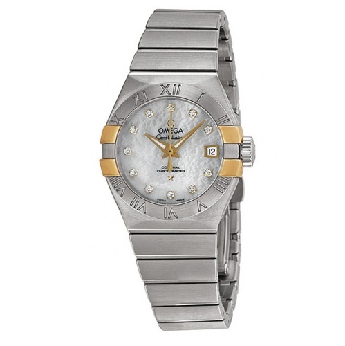 OMEGA Constellation Co-Axial Mother of Pearl Stainless Steel Ladies Watch 12320272055005 Item No. 123.20.27.20.55.005, only $3445.00, free shipping after using coupon code