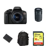 Canon EOS Rebel T6i Digital SLR with EF-S 18-55mm IS STM Lens + 55-250mm IS STM Lens + Memory Card, Bag and Battery $549 FREE Shipping
