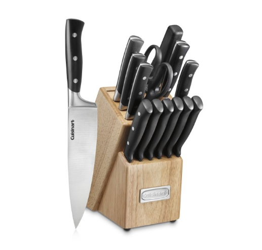 Cuisinart C77TR-15P高碳不鏽鋼 刀具組，15件套，原價$160.00，現僅售$60.80,免運費！