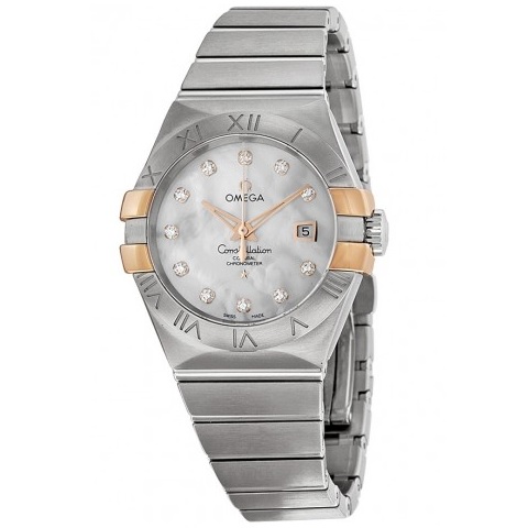 OMEGA Constellation Mother of Pearl Diamond Dial Ladies Watch 12320312055003 Item No. 123.20.31.20.55.003, only  $3495.00, free shipping after using coupon code