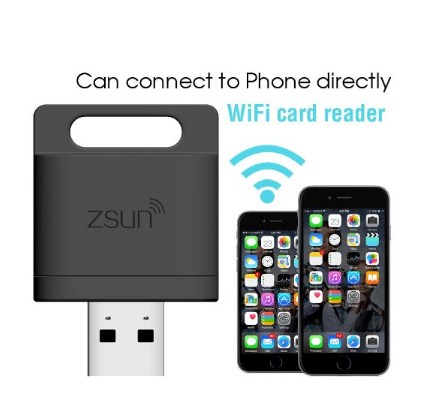 zsun WiFi Memory Card Reader TF MicroSD USB Flash Drive for PC Phone (Black), Only $11.99, You Save $8.00(40%)