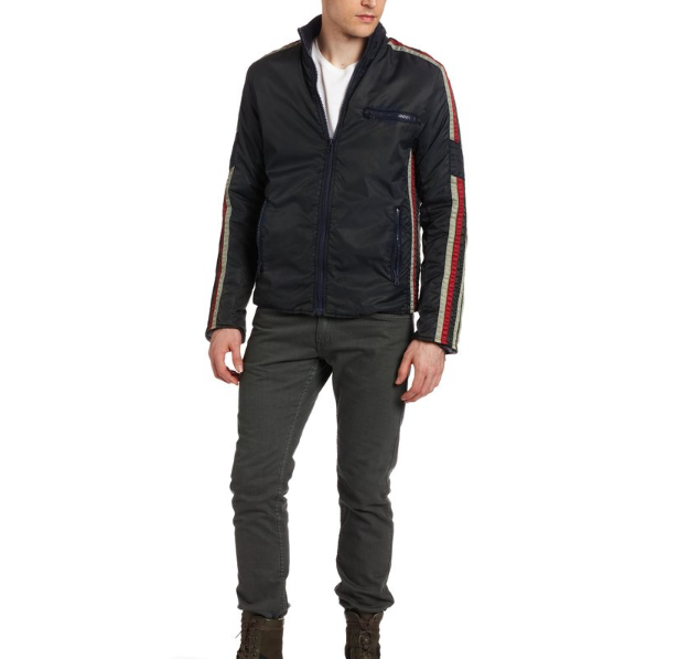 French Connection Men's Basic Eagle Has Landed Jacket, Blue Black, Small, Only $35.67