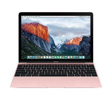 新款罕见优惠！全新玫瑰金配色Apple MacBook MMGL2LL/A 12吋视网膜屏超清超薄笔记本电脑(256GB SSD), 原价$1,299.00，现仅售$1,199.00,免运费！