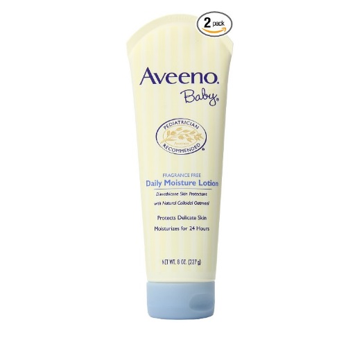 Aveeno Fragrance Free Baby Daily Moisture Lotion, 8 Ounce, 2 Pack, only $4.55, free shipping after using Subscribe and Save service