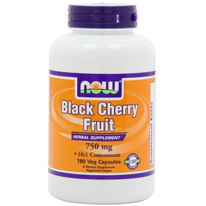 NOW Foods Black Cherry Fruit 750 mg - 180 Veg Capsules, Only $18.39