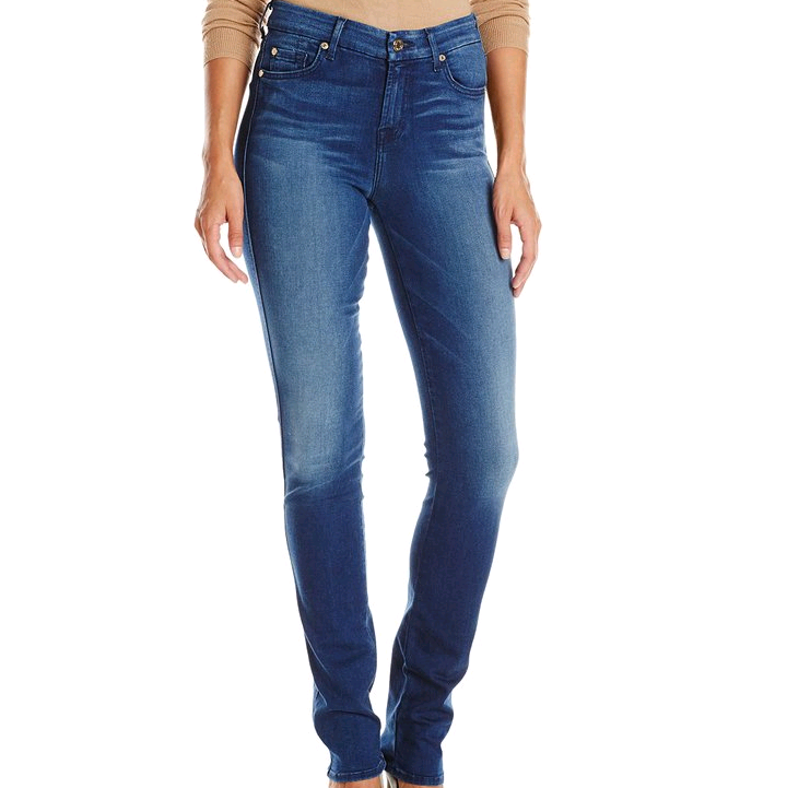 7 For All Mankind Women's Kimmie Straight Slim Illusion Luxe Jean in Medium Heritage $46.99 FREE Shipping on orders over $49