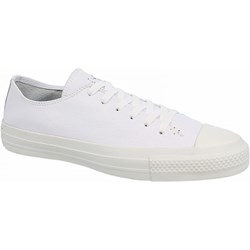 Converse Chuck Taylor白色純皮平底休閑鞋  特價僅售 $39.99