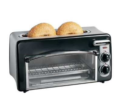 Hamilton Beach 22708 Toastation 2-Slice Toaster and Mini Oven, Black, Only $34.96