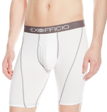ExOfficio Men's Give-n-Go Sport Mesh 9'' Boxer Brief, White, Large, Only $13.59, You Save $18.41(58%)