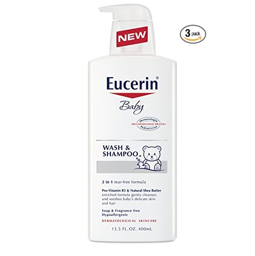 Eucerin Baby Wash and Shampoo, 13.5 Ounce (Pack of 3), Only$13.45, free shipping after using SS