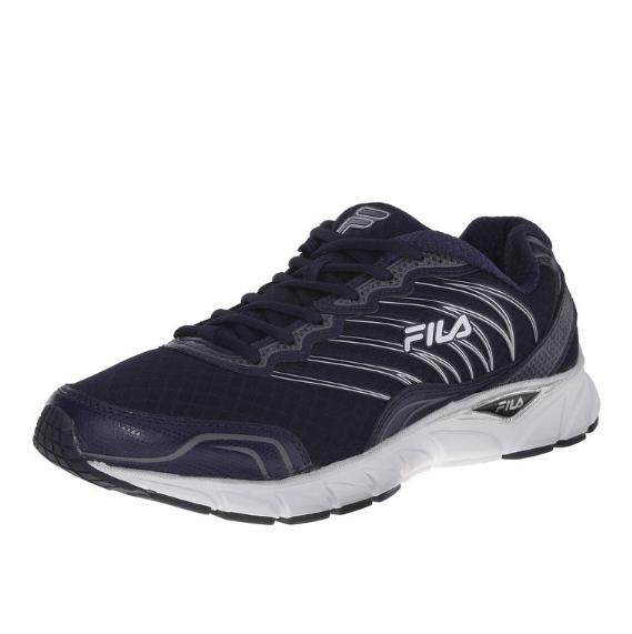 FILA Men's Countdown Running Shoe, Fila Navy/White/Metallic Silver, 9 M US, Only $25.00