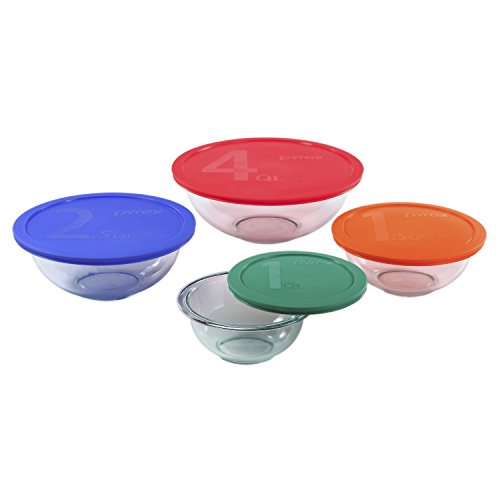 Pyrex 8 Piece Smart Essentials Bowl Set, Clear, Only $12.97, You Save $14.02(52%)