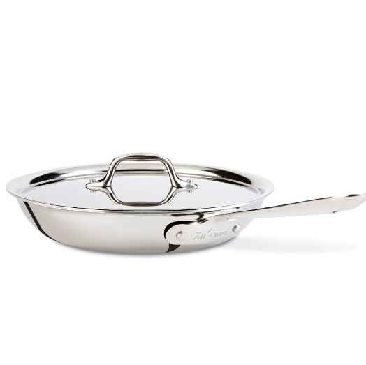 All-Clad 41106 Stainless Steel Tri-Ply Bonded Dishwasher Safe Fry Pan with Lid / Cookware, 10-Inch, $69.99 & FREE Shipping