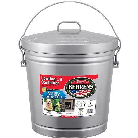 白菜！Behrens  6加侖 馬口鐵 帶蓋儲物 桶，原價$24.99，現僅售$9.72