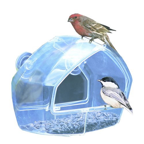 銷售第一！史低價！Birdscapes 透明喂鳥器，原價$13.99，現僅售$6.64