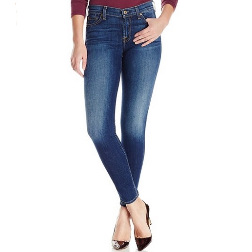 7 For All Mankind Women's The Skinny Jean In Medium Timeless Blue $55.04 FREE Shipping