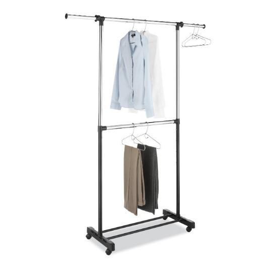 Whitmor 6021-3081-BB Adjustable Two Rod Garment Rack, Only $22.97, You Save $17.02(43%)