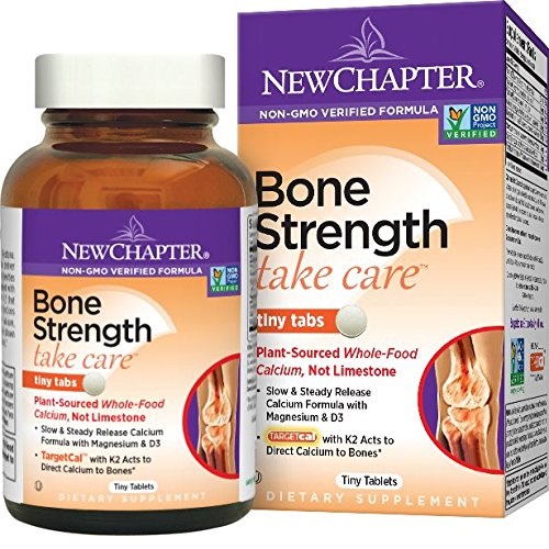 New Chapter Bone Strength Calcium Supplement, Clinical Strength Plant Calcium with Vitamin D3 + Vitamin K2 + Magnesium - 120 ct Tiny Tabs, only  $14.97 free shipping