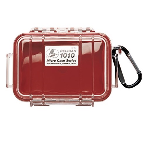 Pelican 1010 Micro Case, Red with Clear Lid, Only $9.84