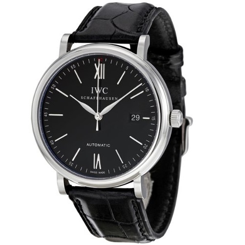 IWC Portofino Automatic Black Dial Black Leather Men's Watch 3565-02 Item No. IW356502, only $3,115.00, free shipping after using coupon code