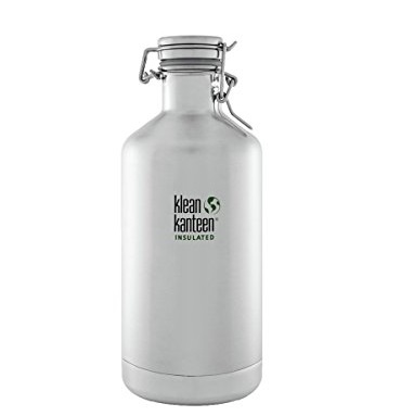 Klean Kanteen Brushed Stainless Classic Vacuum Insulated Growler Storage with Swing Lok Cap, 64-Ounce, Only $24.93