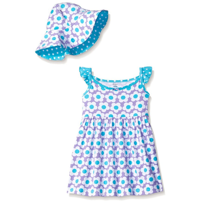 Gerber Baby Three-Piece Sundress, Diaper Cover and Hat Set, Flowers, 3-6 Months, Only $7.50, You Save $3.49(32%)