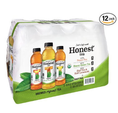 HONEST Tea, Brewed Organic Tea Variety Pack, 16.9 fl oz (Pack of 12), Only $7.6