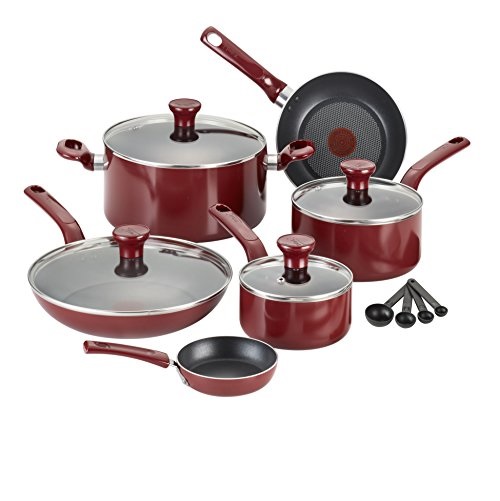 T-fal C514SE Excite Nonstick Thermo-Spot Dishwasher Safe Oven Safe PFOA Free Cookware Set, 14-Piece, Red, Only$34.71 , free shipping