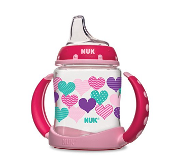 NUK Fashion Hearts Learner Cup, 5-Ounce, Only $5.56 via clip coupon