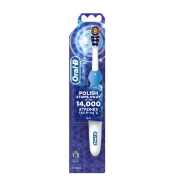 Oral-B 3D White Battery-Powered Toothbrush, 1 count, Only $4.74