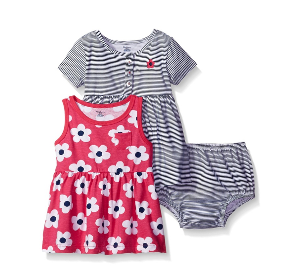 Gerber Little Girls Two-Piece Dress Set, Big Flowers/Exclusive, 4T, Only $5.74, You Save $10.06(63%)