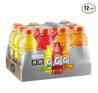 銷量冠軍！Gatorade佳得樂能量飲料多種口味裝(12瓶), 先點擊coupon后僅售$9.05,免運費！