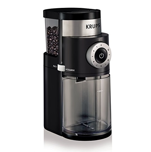 KRUPS GX5000 Professional Electric Coffee Burr Grinder with Grind Size and Cup Selection, 7-Ounce, Black, Only $36.09